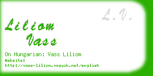 liliom vass business card
